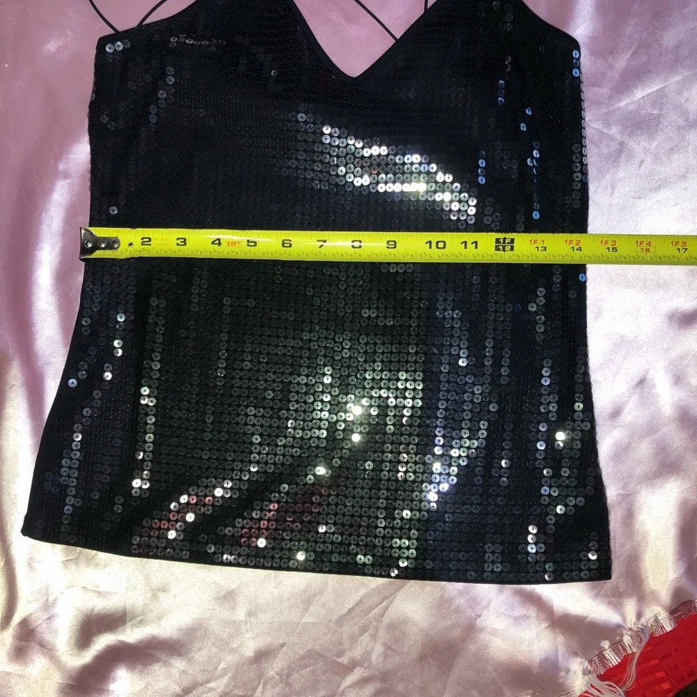 Sexy strappy Black sequin top - Picture 3 of 10